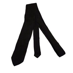#6812 Lilly Dache Vintage Narrow Black Tie Polyester Necktie